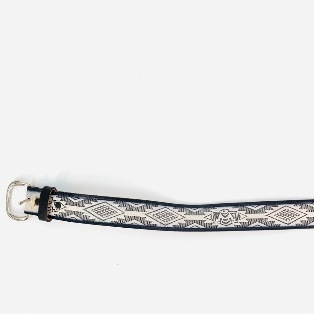 Vintage tooled leather Cowboy belt BEAUTIFUL!